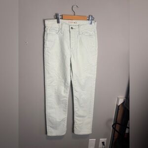 Light Mint Green Corduroy Denim Jeans